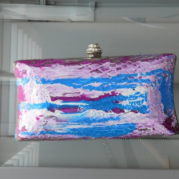 Clutch Handbags - Hardcase Party Painted Clutch 7x4